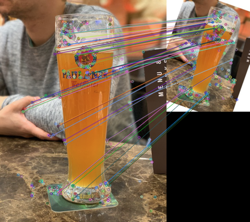 ORB keypoints preserved during rotation and scale