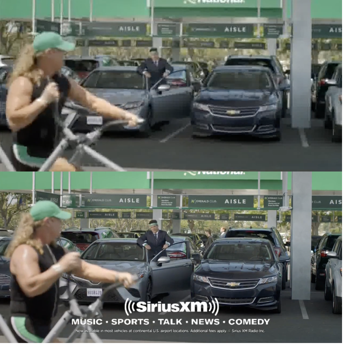 Expected frame differences for National advertisement.